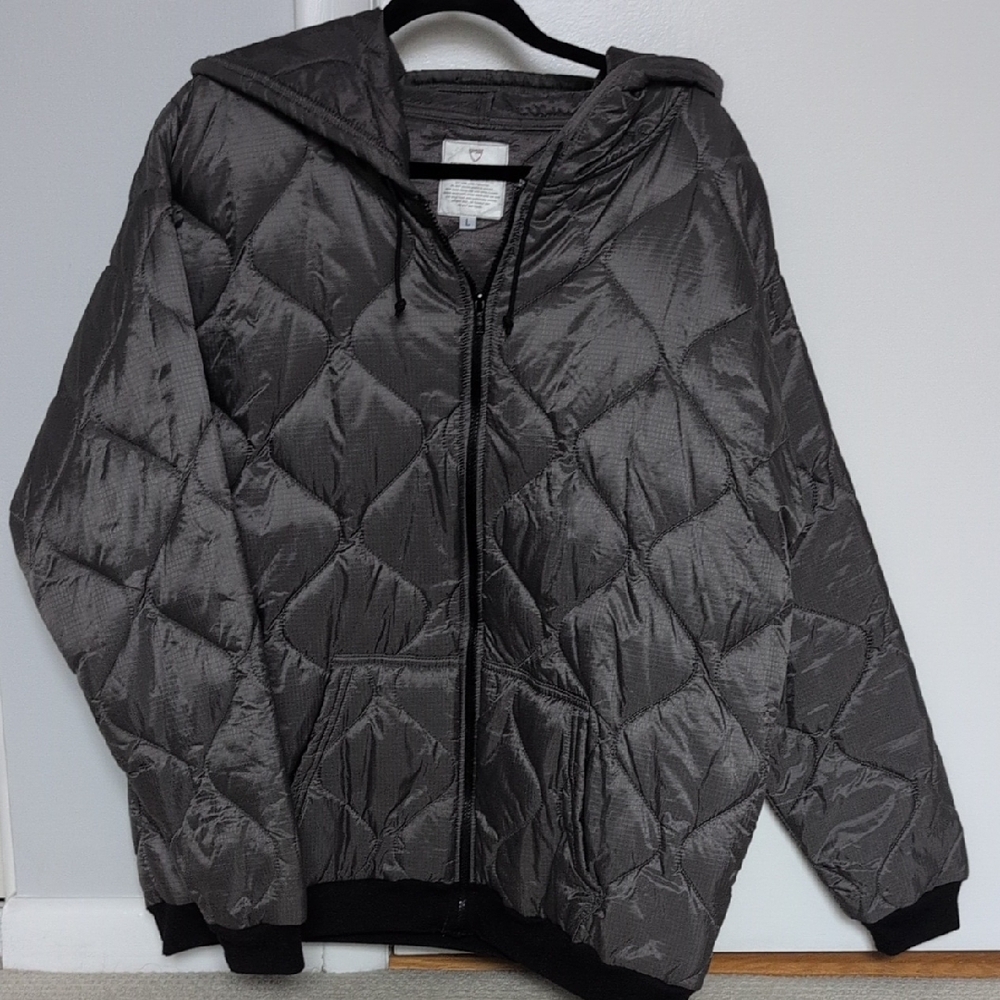 Perseverance Survival Gray Quilted Hooded Jacket